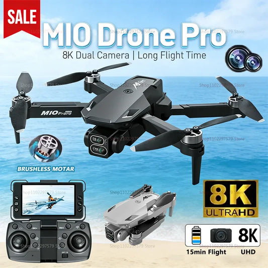 M10 Drone 8K HD Camera Brushless Motor For Aerial Photography Remote Control UAV For Beginners Professionals Hobby Gifts Adults