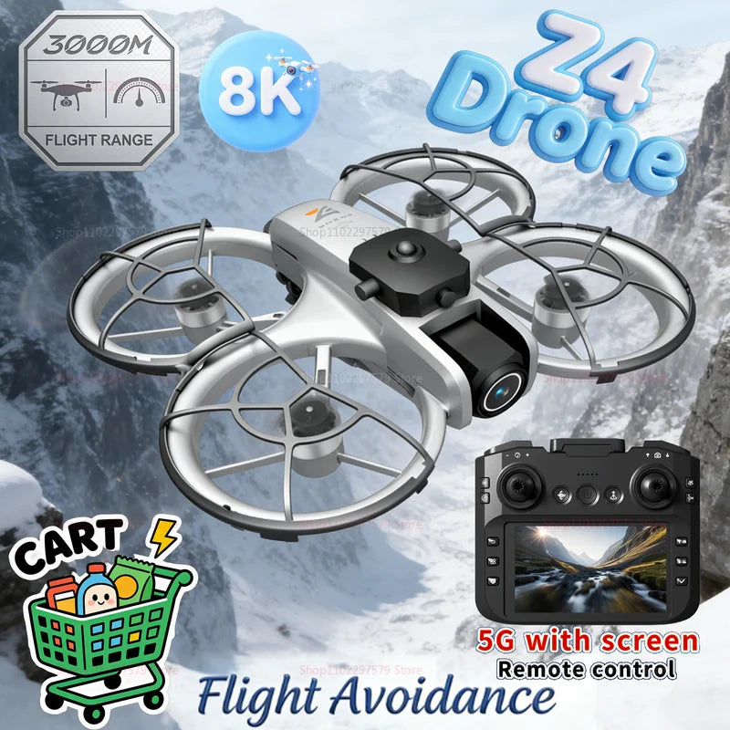 2026 New Z4 Drone 8K Wifi GPS Professional HD Aerial Photography Quadcopter with Dual Cameras Remote Control UAV For Kids Adults