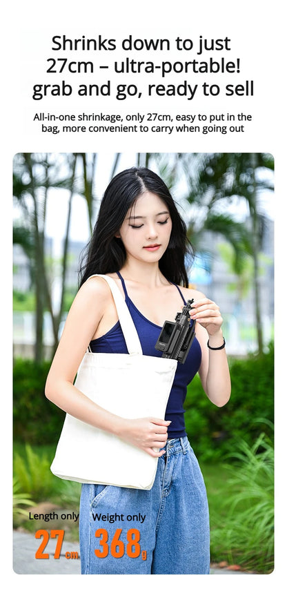 Smartphone Rear Selfie Screen with Selfie Stick Tripod suit.Selfie Pole Real-time Projection,for Vlog/Travel/Selfie/Group Photos
