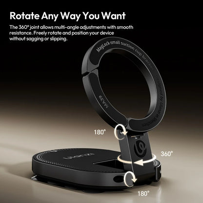 Ulanzi MA39 MagLock Suction Cup Phone Suction Mount Magnetic Stand Desktop Stand for Smartphone Glass Windows Mirrors Laptops