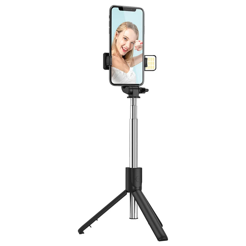 Shutter Tripod For iPhone Xiaomi Live Phone Holder Wireless Bluetooth Selfie Stick Tripod Stand without Fill Light Remote