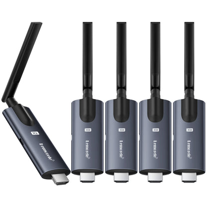 Lemorele 5G 200M Wireless HDMI Transmitter and Receiver Meeting Bluetooth Transmitter Audio for Laptop TV Projector Monitor Came