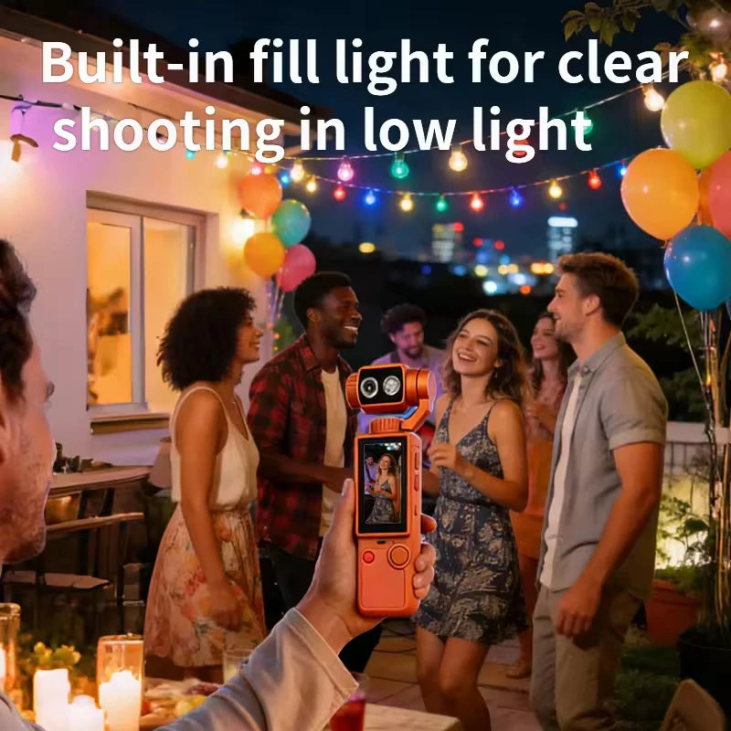 Pocket3 Pro Handheld 180 ° Rotating Portable Anti-shake Camera 1080P HD Display Wifi Wireless Wearable Night Vision Motion Cam