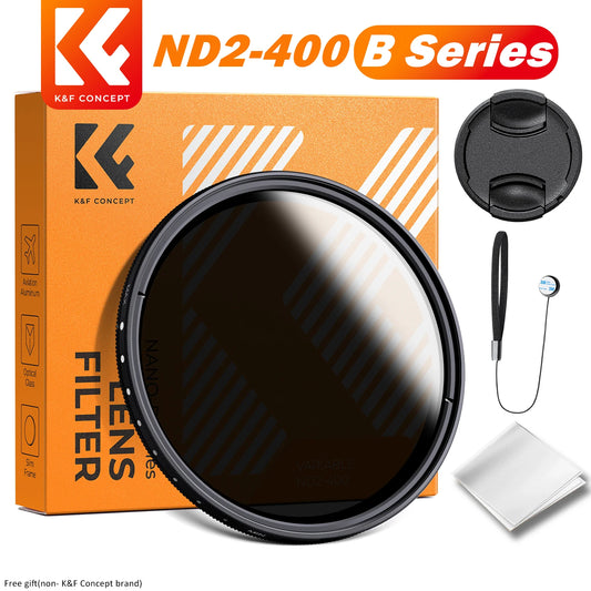 K&F Concept Variable ND Filter 67mm 58mm 82mm ND2 ND400 9 Stops Neutral Density Filter ND2-400 37-49mm 52mm 55mm 77mm 62mm 72mm