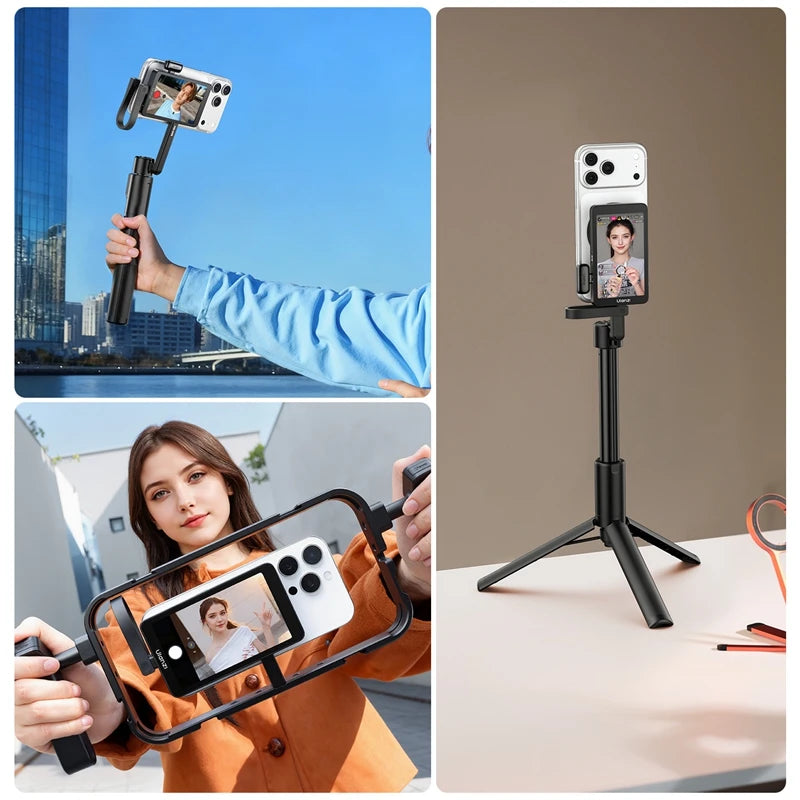 Ulanzi VM1 Vlog Selfie Monitor Screen for iPhone 17 16 15 Selfie Monitor Screen with Magnetic Ring Livestreaming Vlog Shots