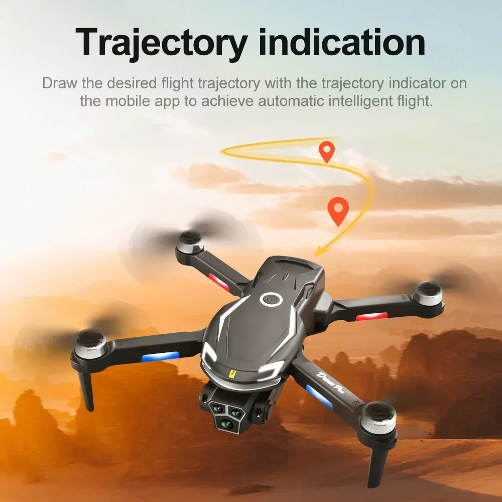 New V888 Drone 8K GPS Triple Camera Professional Obstacle Avoidance Optical Flow Positioning BrushlessUpgraded RC Quadcopter