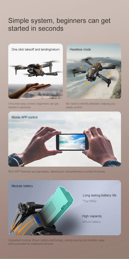 NewD88 4K RC Drone,360°Flip,Headless Mode,One Key Return,Altitude Hold,WiFi FPV,Dual Cam Switch,90°Lens Adjust,Birthday Gift Toy