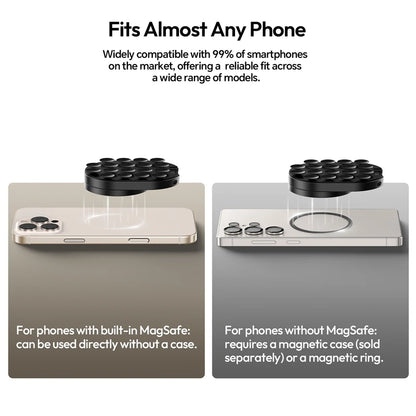 Ulanzi MA39 MagLock Suction Cup Phone Mount Desktop Stand for iPhone 17 16 15 14 with Suction Bottom for Wall Glass