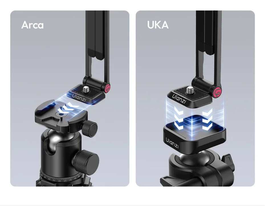 Ulanzi MA66 Magnetic Quick Release Tripod for DJI Pocket 3 Foldable Selfie Stick Handle Tripod with Hidden Hook for Travel