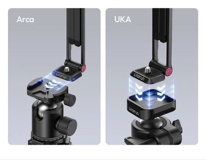 Ulanzi MA66 Magnetic Quick Release Tripod for DJI Pocket 3 Foldable Selfie Stick Handle Tripod with Hidden Hook for Travel