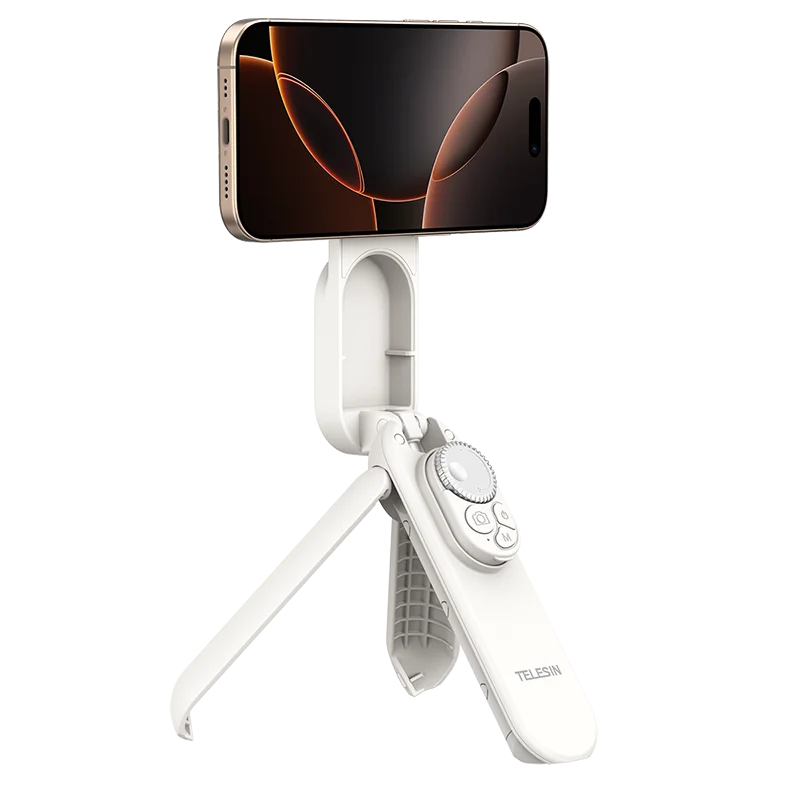 Telesin Magnetic Selfie Stick and Mini Tripod Portable Foldable Pole Extend To 60cm for Smartphone Macro Photography