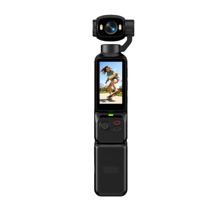 4K Handheld Gimbal Action Camera HD 180° Rotatable Lens Anti-shake Pocket Vlog Camera with Fill Light for Outdoor Sports