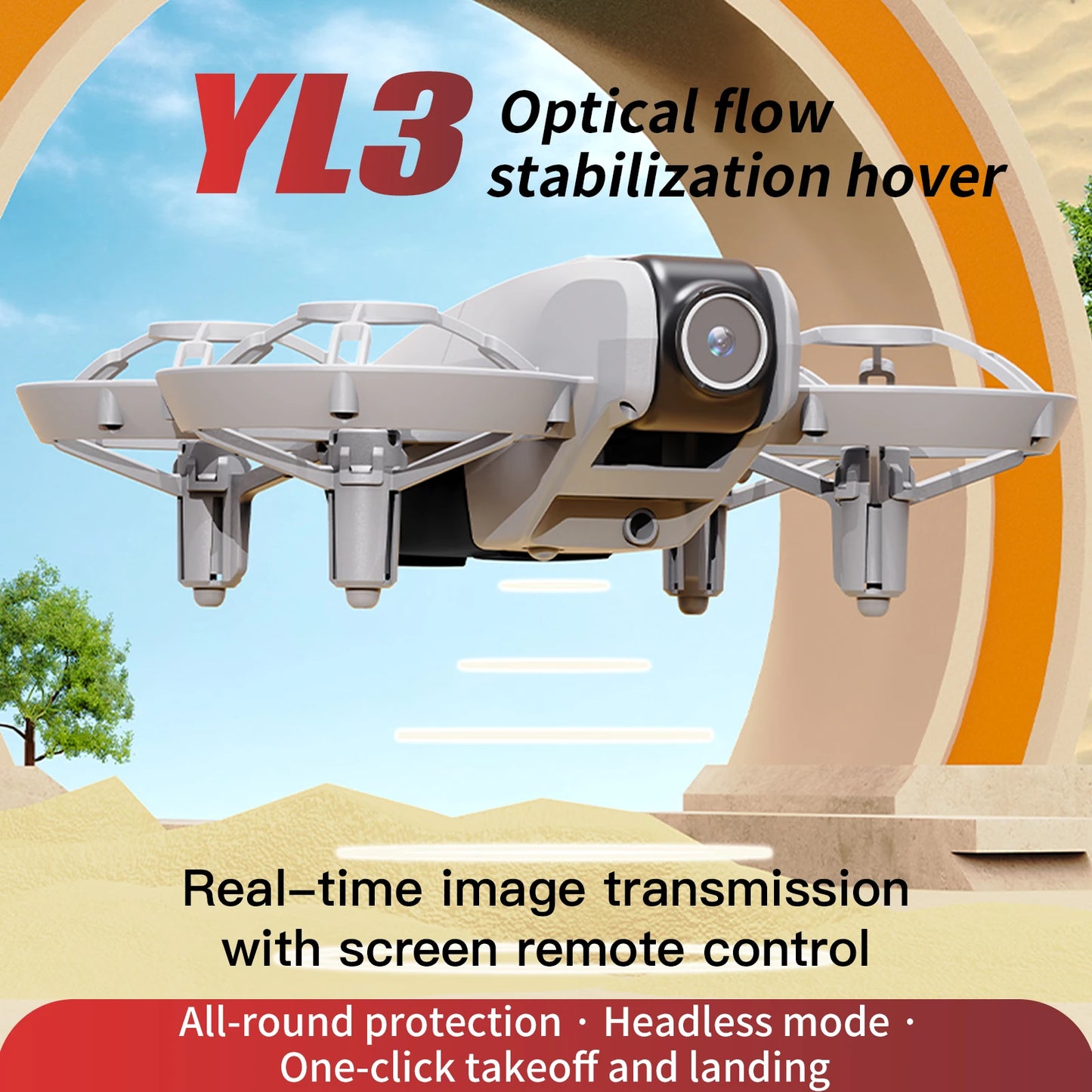 New YL3 Drone Dual Camera 5G WIFI Aerial Photography Aircraft Brushless Motor Remote Control Optical Flow Hover Aircraft UAV