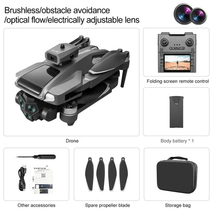 Foldable M66 RC Drone with 4.5in HD Foldable Screen,5G Smooth Image,Brushless Motor,Foldable Compact Quadcopter for Travel Aeri