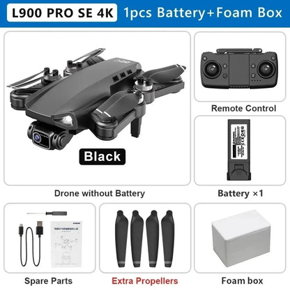 L900 Pro SE GPS Drone 4K Dual HD Camera 5G WIFI FPV Brushless Motor Optical Flow RC Quadcopter Professional Aerial Drones Toys