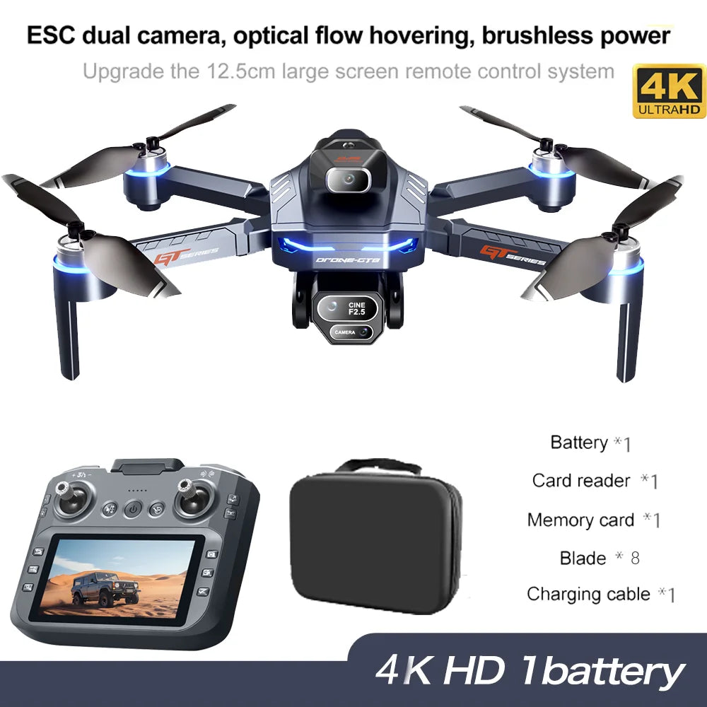GT8 Mini Drone 8K WiFi GPS Professional HD Aerial Photography Quadcopter with Cameras Intelligent Obstacle Avoidance FPV UAV Toy