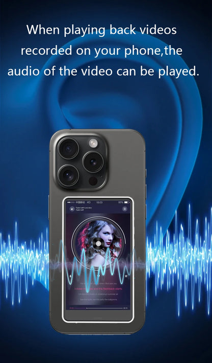LINIM Magnetic Wireless Selfie Monitor Screen Phone Rear Camera for Vlog Live Stream Compatible for iPhone Android