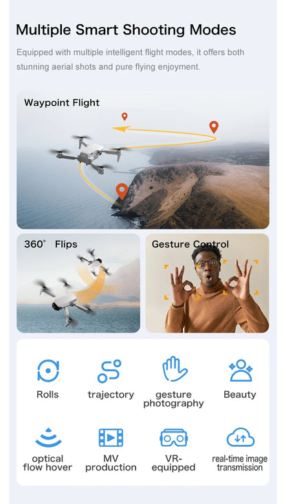 Aeri100 VR 8K Professional Drone With HD Camera 3-Axis Gimbal GPS Dron Brushless 5G WIFI Screen Remote Control RC Quadcopter Toy