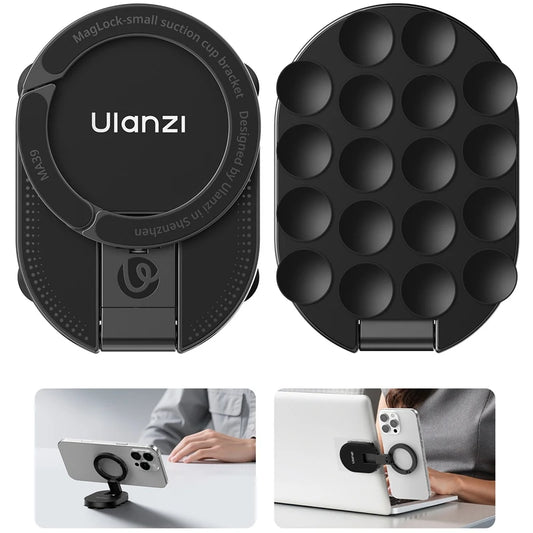 Ulanzi MA39 MagLock Suction Cup Phone Suction Mount Magnetic Stand Desktop Stand for Smartphone Glass Windows Mirrors Laptops