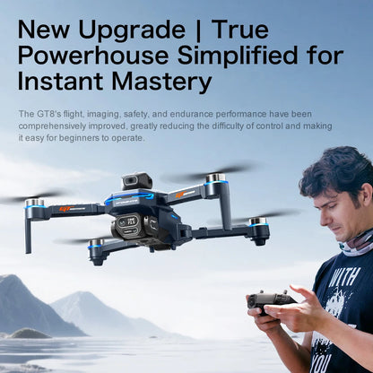 2026 New GT8 Drone GPS 8K Professional HD 360° Dual Cameras 5G WIFI Brushless Motors Obstacle Avoidance Foldable Quadcopter Toys