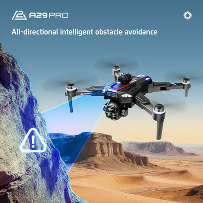 A29 Smart FPV Drone 5.6" Screen Battery Display 90° Adjustable Lens Optical Flow Hover Headless Mode 360 Stunt Flight Hobby Gift