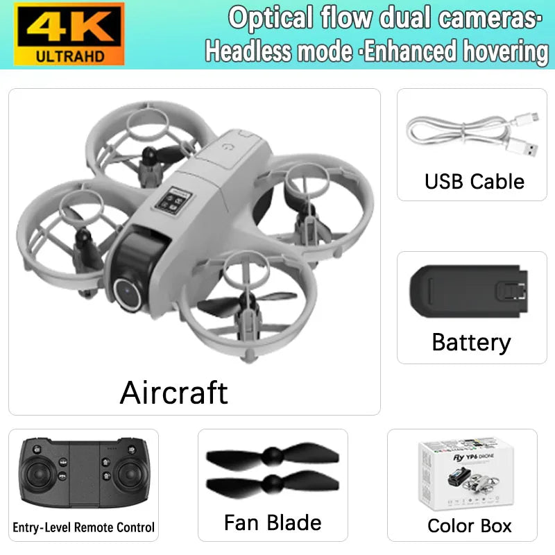 GPS Professional 8K High-Definition Aerial Photography Drone, High-Definition Four-Axis Camera Remote Control Aircraft YP6, 2.4G