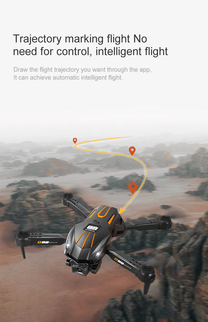 NewD88 4K RC Drone,360°Flip,Headless Mode,One Key Return,Altitude Hold,WiFi FPV,Dual Cam Switch,90°Lens Adjust,Birthday Gift Toy