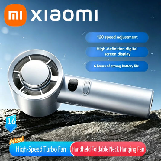 Xiaomi 100 Speed Adjustment Fan For Men Women Portable Bladeless Desktop Fans Rechargeable Instant Cooling Mini Handheld