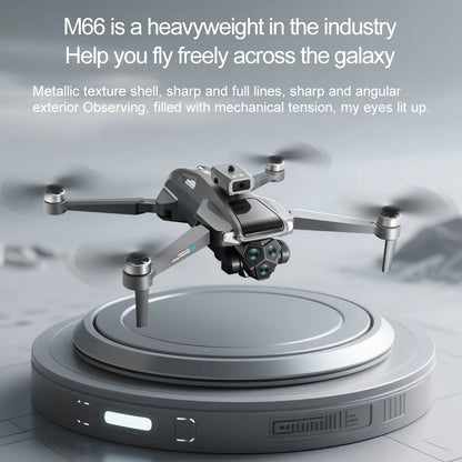 Foldable M66 RC Drone with 4.5in HD Foldable Screen,5G Smooth Image,Brushless Motor,Foldable Compact Quadcopter for Travel Aeri