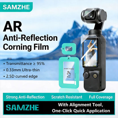 SAMZHE For DJI OSMO Pocket 4/3 Tempered Glass Film Corning film Screen Protector HD Lens Camera Film for DJI Pocket 3 Pocket 4