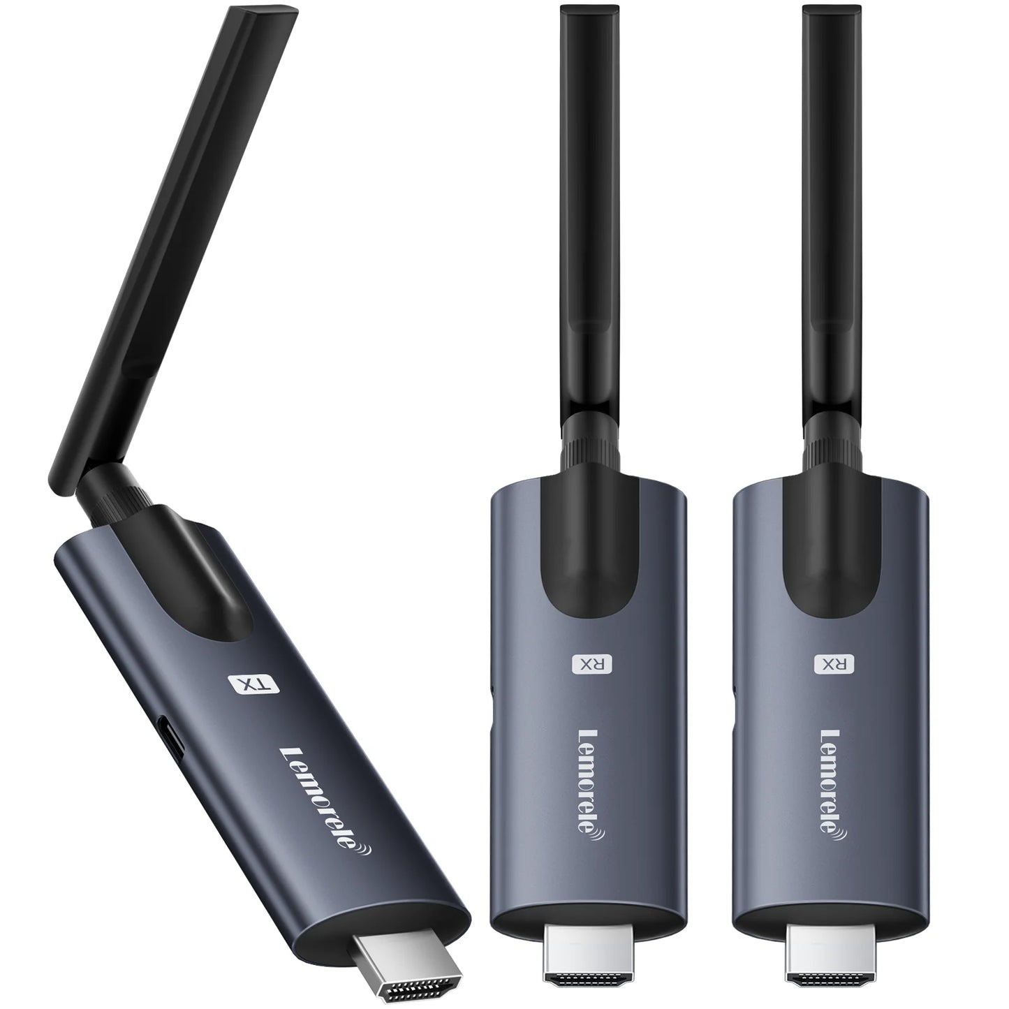 Lemorele 5G 200M Wireless HDMI Transmitter and Receiver Meeting Bluetooth Transmitter Audio for Laptop TV Projector Monitor Came