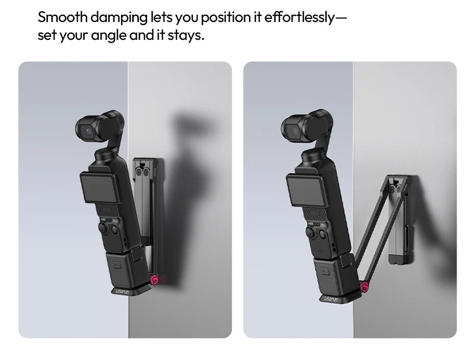 Ulanzi MA66 Magnetic Quick Release Tripod for DJI Pocket 3 Foldable Selfie Stick Handle Tripod with Hidden Hook for Travel