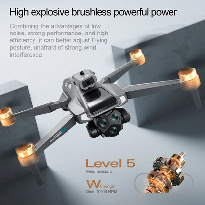 Foldable M66 RC Drone with 4.5in HD Foldable Screen,5G Smooth Image,Brushless Motor,Foldable Compact Quadcopter for Travel Aeri