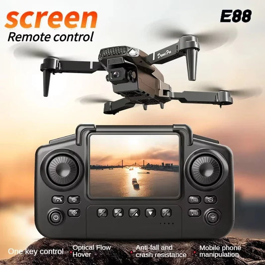 New Professinal With 1080P Wide Angle E88Pro RC Drone 4K Dual HD Camera Foldable RC Helicopter WIFI FPV Height Hold RC Toy Gifts