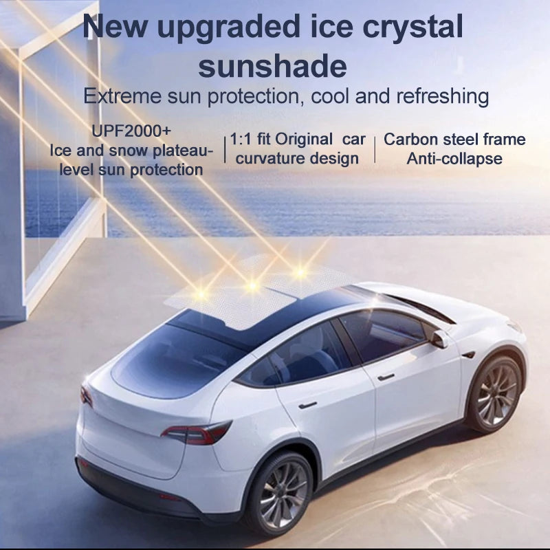 For Xiaomi SU7 MS11 2023 2024 2025 New Upgrade Ice Crystal Sunroof Sunshades Front Roof Tool Glass Pads Skyline Auto Accessories
