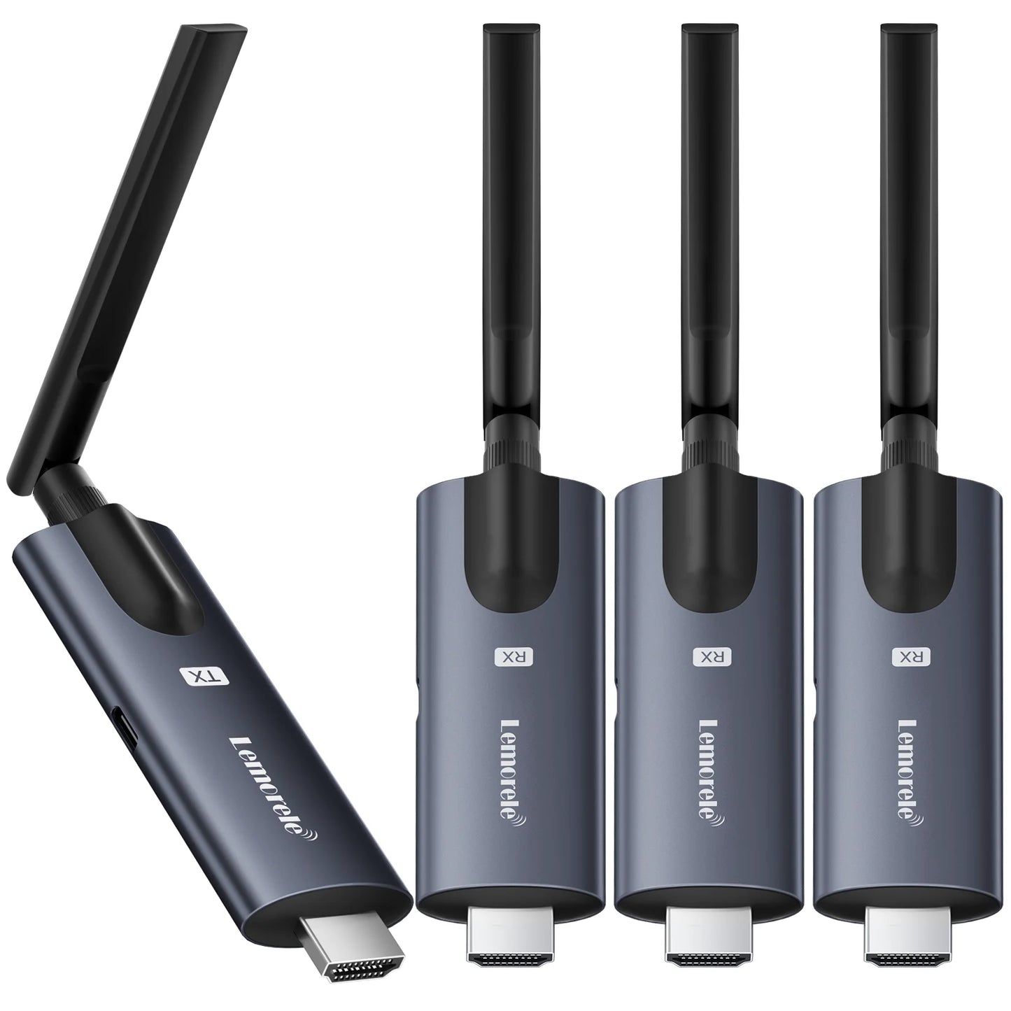 Lemorele 5G 200M Wireless HDMI Transmitter and Receiver Meeting Bluetooth Transmitter Audio for Laptop TV Projector Monitor Came