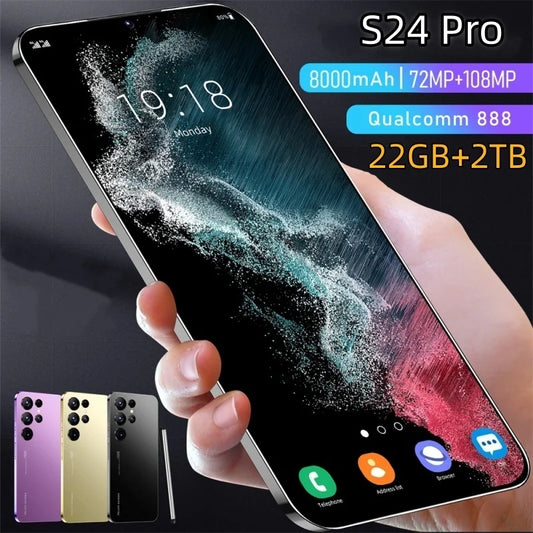 2026 New Hot S24 Pro original global version HQ intelligent 4G 5G Snapdragon 8 Gen4 8000mAh battery dual card dual standby