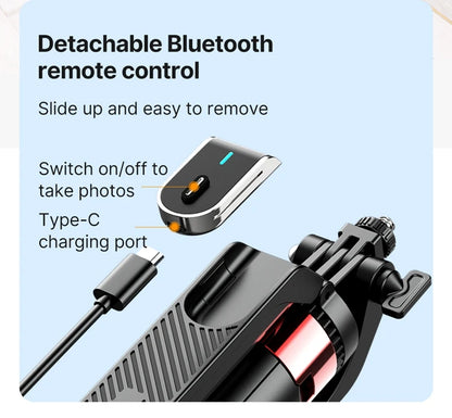 Ulanzi MA09 1.8m Selfie Stick Tripod for iPhone 16 15 Android Phone with Remote Control Panoramic Ball head Holder U200 VL49 Kit