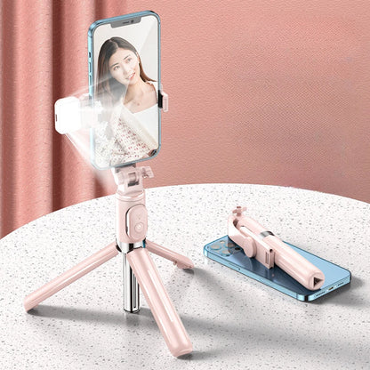 Portable Wireless Selfie Stick Extendable Tripod Stand With Bluetooth Remote for iPhone Android Vlog Live Streaming Bracket