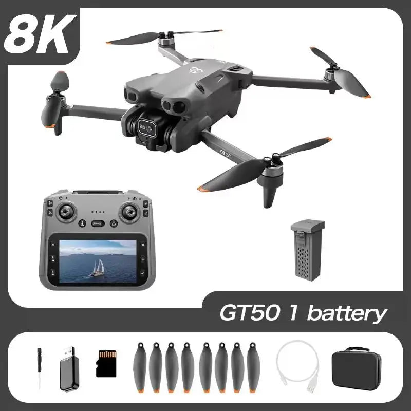 Lenovo GT50 Drone Professional 8K HD Camera 5G Brushless Motor Aerial Photography Optical Flow with Screen RC Quadcopter 2026