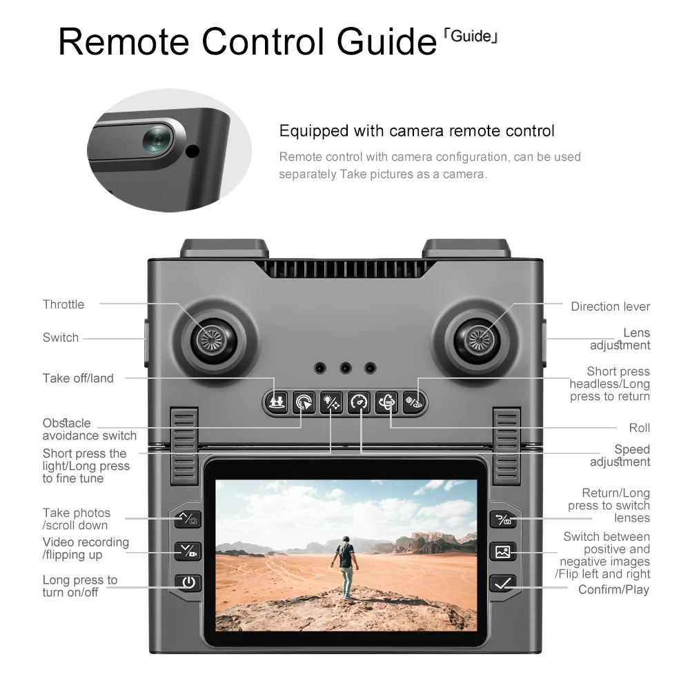 Foldable M66 RC Drone with 4.5in HD Foldable Screen,5G Smooth Image,Brushless Motor,Foldable Compact Quadcopter for Travel Aeri