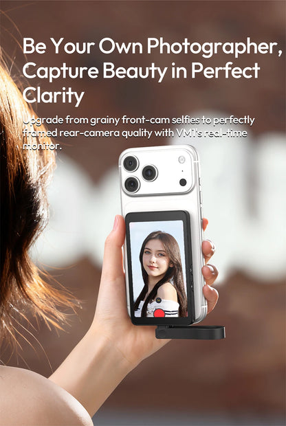 Ulanzi VM1 Vlog Selfie Monitor Screen for iPhone 17 16 15 Selfie Monitor Screen with Magnetic Ring Livestreaming Vlog Shots