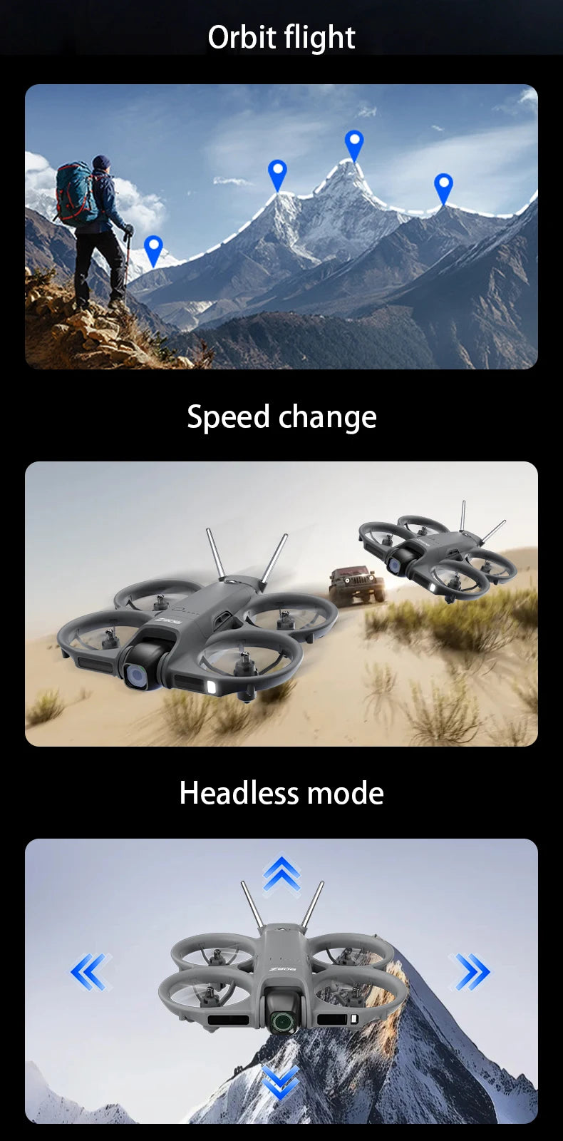 Xiaomi Z906 Drone 8K Aerial HD Intelligent Avoiding Obstacle With Larger Screen Remote Control Folding Brushless Power GPS Drone