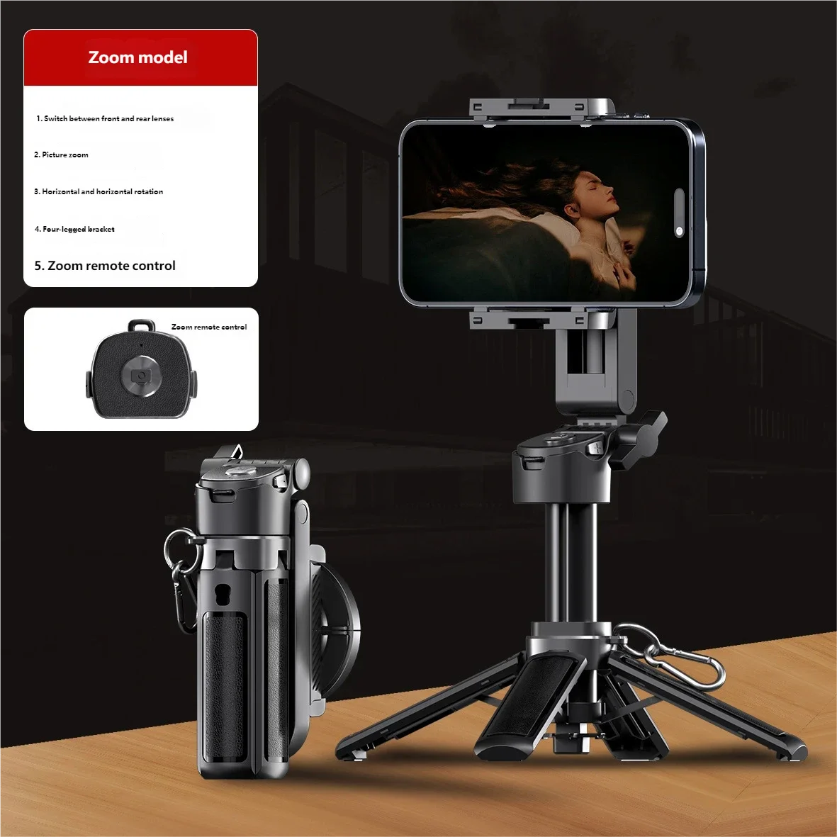 Magnetic Selfie Stick Tripod Anti-shake Extendable Phone Holder for Live Streaming Vlog Zoom Travel iPhone Samsung Android