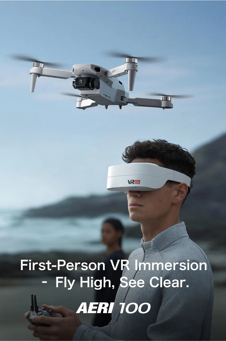 Aeri100 VR 8K Professional Drone With HD Camera 3-Axis Gimbal GPS Dron Brushless 5G WIFI Screen Remote Control RC Quadcopter Toy