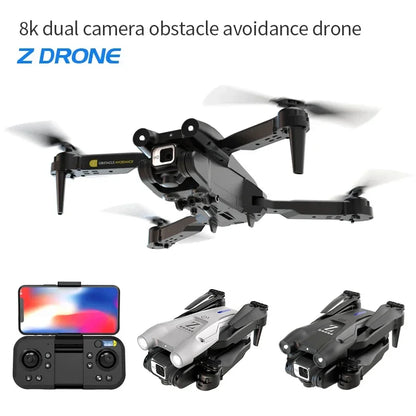 T1 Mini Drone Professional 8K HD Dual Camera FPV Dron Optical Flow 360°Obstacle Avoidance Quadcopter Toy Gift