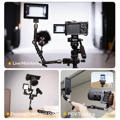 Ulanzi TA10 3-Section Articulating Arm Magic Arm for Camera Fill Light Microphone Live Monitor Magic Arm