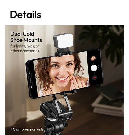 Original Ulanzi SK29 Foldable Magnetic Phone Stand Phone Clamp Selfie Stick Desktop Tripod 360° Rotation for Vlog Livestreaming