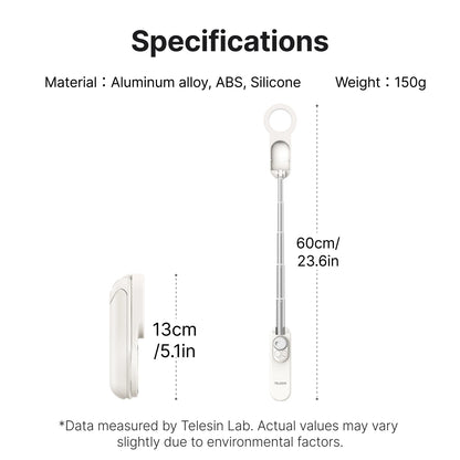 Telesin Magnetic Selfie Stick and Mini Tripod Portable Foldable Pole Extend To 60cm for Smartphone Macro Photography