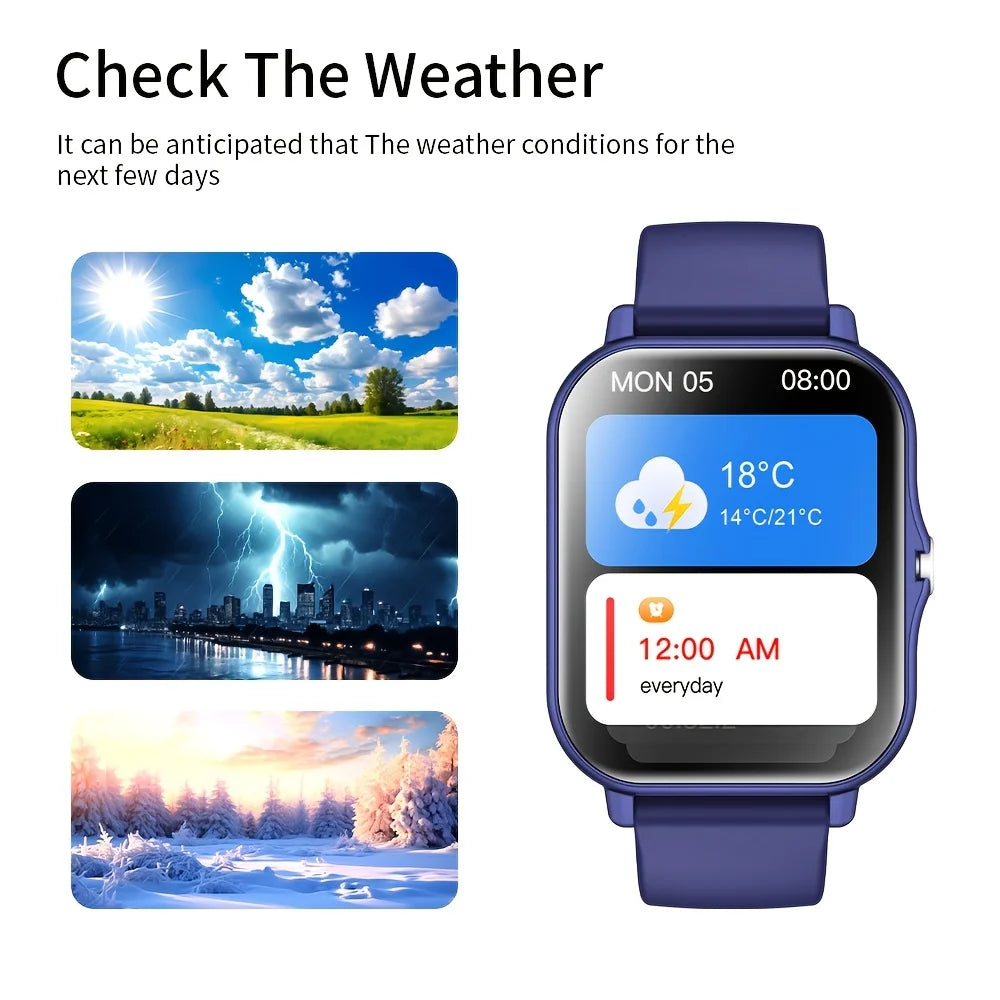 [Smart Watch, Wireless] Wireless Men'S And Women'S Smart Watch, 1.83-Inch Full Screen Touch, Dialing/Answering Calls, Pedometer